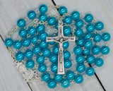 Village Gift Importers - Sky Blue Rosary with Plastic Beads