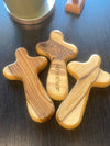 Oremus Mercy - Olive Wood Medium Cross   (MOQ 2)