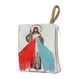 Oremus Mercy - Rosary Pouch - Divine Mercy (WHITE) 3″ x 4″