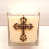 CASSIA - 10oz TOPAZ CROSS CANDLE