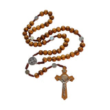 Oremus Mercy - Rosary in Tin w/ Prayer - St. Benedict Wooden *NEW LOOK*