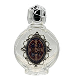 Oremus Mercy - Holy Water Bottle - St. Benedict Encased w/ Rose Top 2.5"