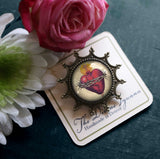 The Divine Iguana - Sacred Heart of Jesus Brooch