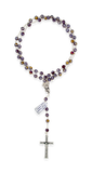 Village Gift Importers - Garnet Glass  Rosary Beads