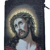 Oremus Mercy - Rosary Pouch - Jesus w/ Crown of Thorns 4" x 6"