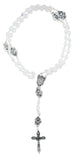 Village Gift Importers - Immaculate Conception Catholic Rosary with Clear Glass Beads