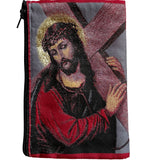 Oremus Mercy - Rosary Pouch - Jesus Carrying Cross 4" x 6"