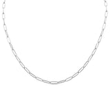 WJW - Stainless Steel Paperclip Chain Necklace: 30+02” / 4mm