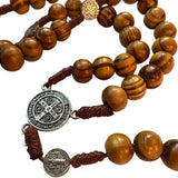 Oremus Mercy - Rosary in Tin w/ Prayer - St. Benedict Wooden *NEW LOOK*