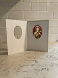 Bright Greetings - St. Therese of Lisieux 5x7" suncatcher card | Patron Saint o