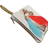 Oremus Mercy - Rosary Pouch - Divine Mercy (WHITE) 3″ x 4″