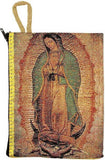Village Gift Importers - Large Tapestry Rosary Pouch - Our Lady of Guadalupe Design