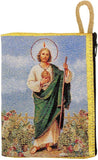 Village Gift Importers - Large Tapestry Rosary Pouch with St. Jude Design