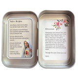 Oremus Mercy - Rosary in Tin w/ Prayer - Mary Wooden *NEW LOOK*