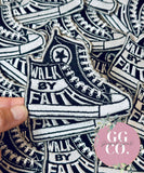 Walk By Faith Shoe Embroidered Patch