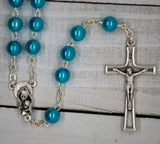 Village Gift Importers - Sky Blue Rosary with Plastic Beads