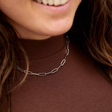 WJW - Stainless Steel Paperclip Chain Necklace: 30+02” / 4mm