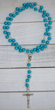 Village Gift Importers - Sky Blue Rosary with Plastic Beads