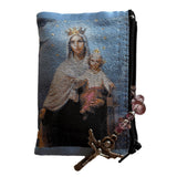 Oremus Mercy - Rosary Pouch - Lady of Mt. Carmel w/ Baby Jesus 4" x 6”