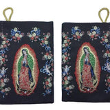 Oremus Mercy - Rosary Pouch - Our Lady of Guadalupe (BLACK) 3″ x 4″