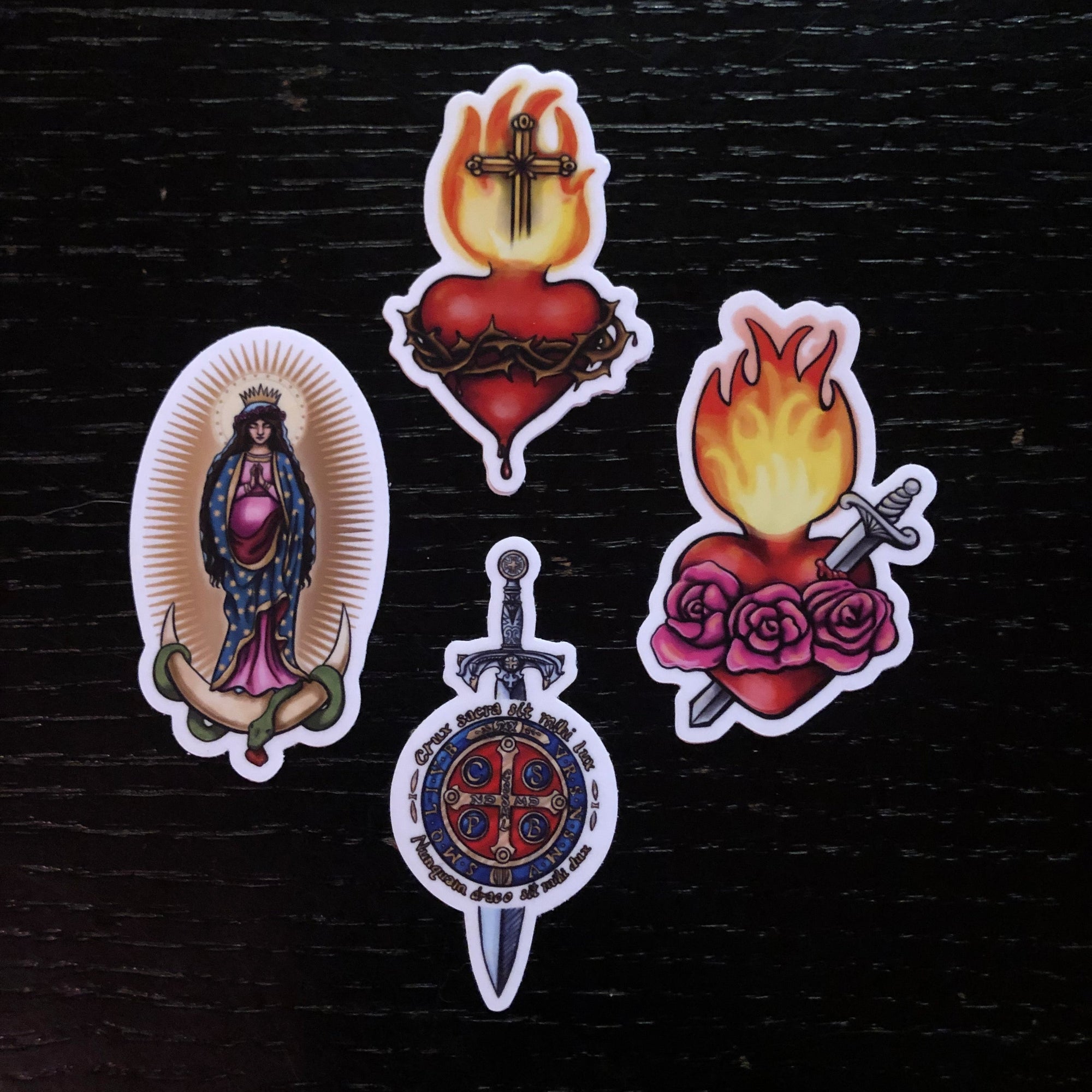 Sacred Heart Sticker Decal – The Retro